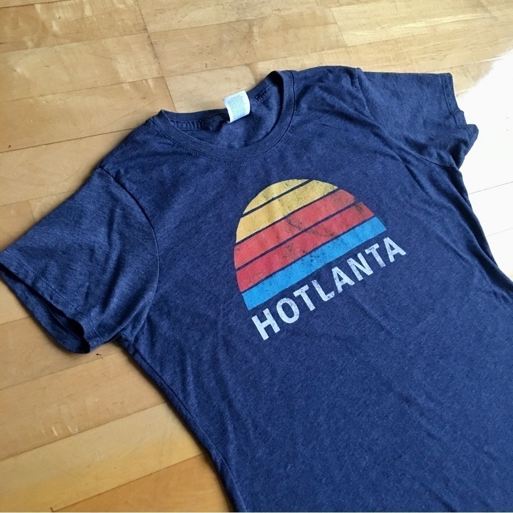 Port & Company “HOTLANTA” Short Sleeve Tee, Blue, Size M